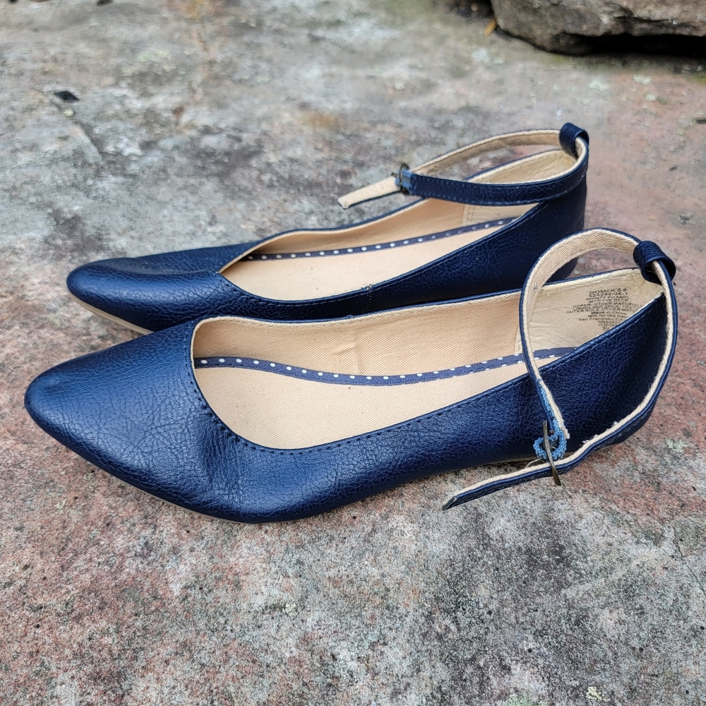 Old Navy Women's Slide-ons with Ankle Strap Navy Blue Sz 6